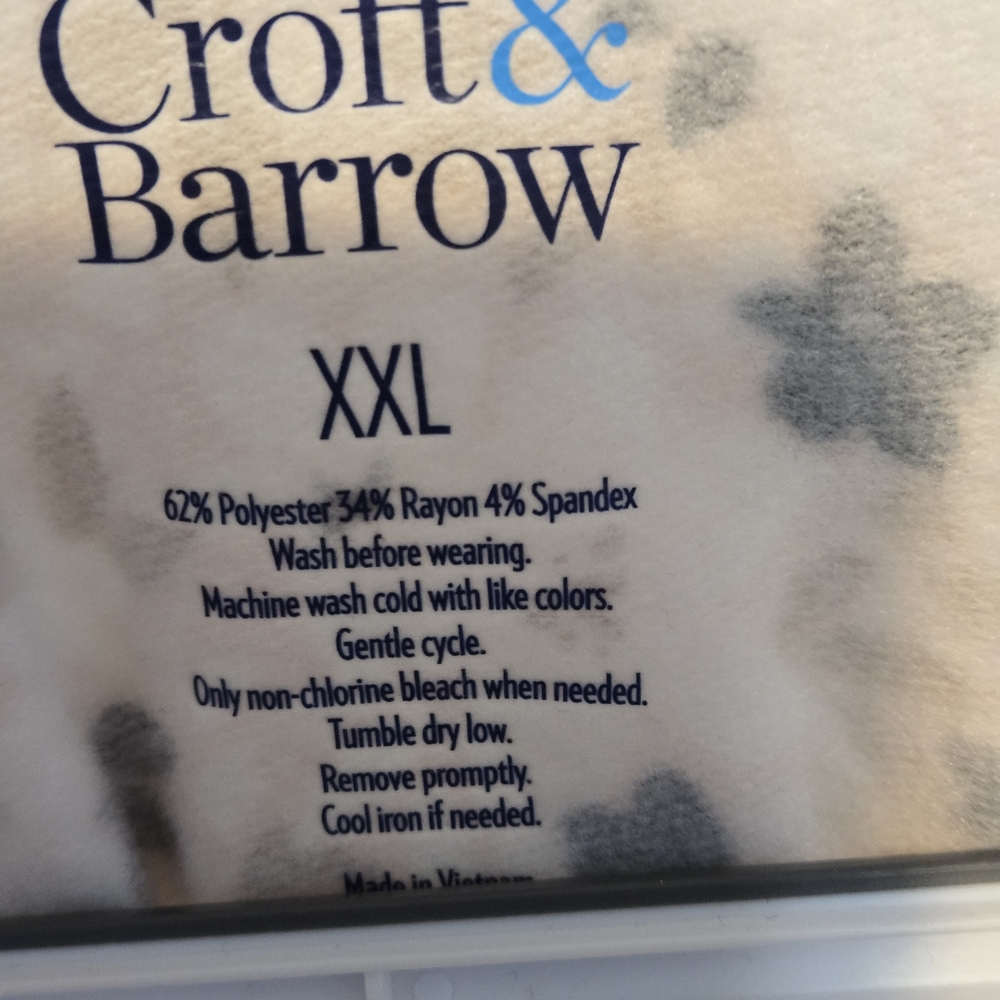Croft & Barrow Cream Floral Patterned Top - Picture 2 of 5
